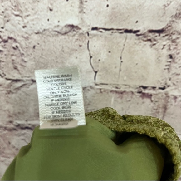 J. Jill 2pc Set Green Floral Sleeveless Blouse & Skirt Rayon Mid Length - Picture 12 of 15